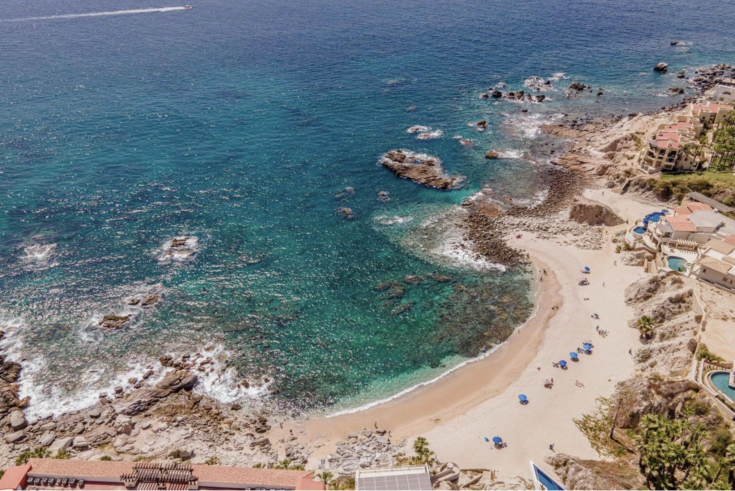 Club Campestre Cabo Bello Cabo Bello is a gated community w pristine swimmable beach and convenient short distance to downtown marina w also easy access to San Jose del Cabo. There are medical services, grocery stores, fine dining, spas and top-level golf courses within minutes. World renowned Monuments surf break is just around the corner from the Cabo Bello beach. Casa 132 is a Contemporary design 2 story home 4 bed, 5 bath w roof top terrace (Arch for sale